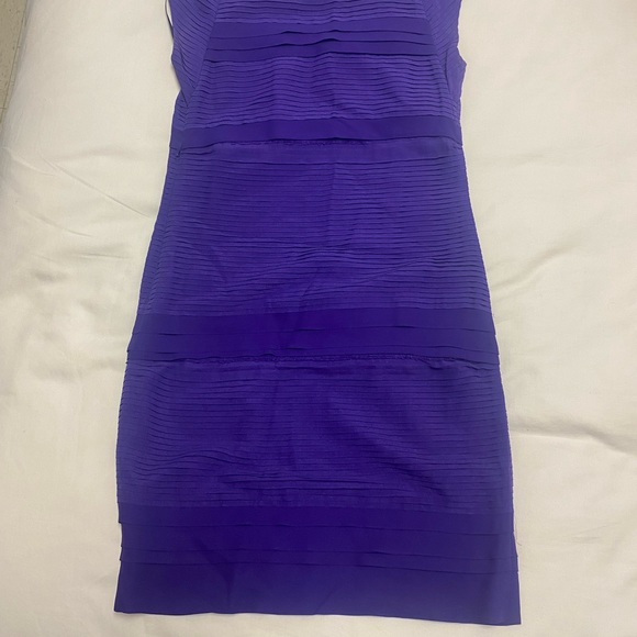 Diane Von Furstenberg Purple Pleated Silk Square Neck Merle Dress size 0 - Picture 8 of 16